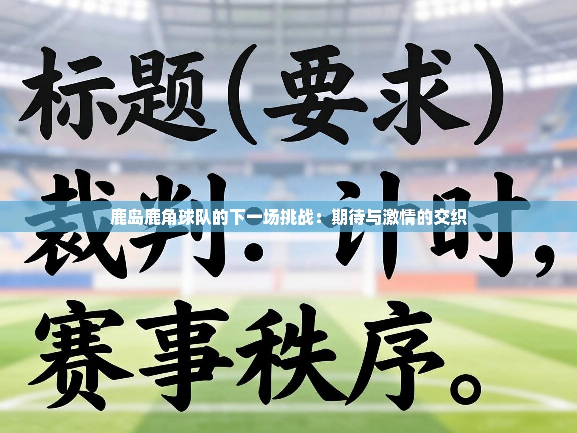 鹿岛鹿角球队的下一场挑战：期待与激情的交织  第1张